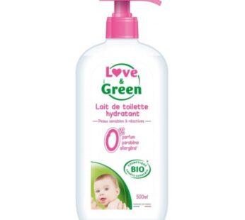 Love and Green Lait de toilette hydratant 0% – 500ml
