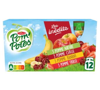 POM’POTES Gourdes pomme les inédits – 12x90g