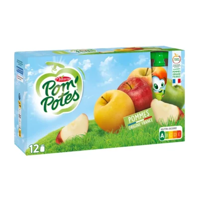 POM'POTES Gourdes pomme nature - 12x90g