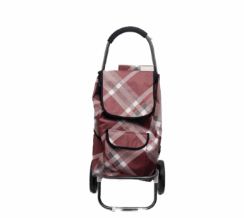 Chariot de courses 45L – Rouge, blanc