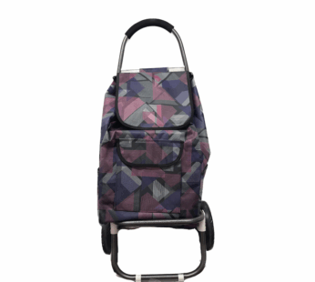 Chariot de courses 45L – Rouge, grise, violet