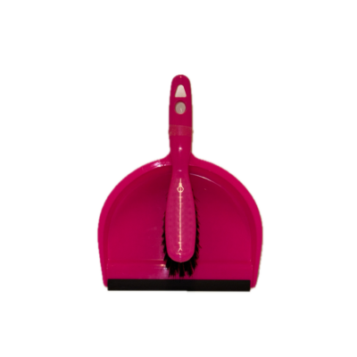 Ramassoire et balayette moderne rose