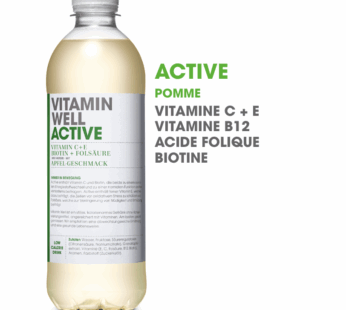 Vitamin Well Active · Eau vitaminée · Pomme 500ml