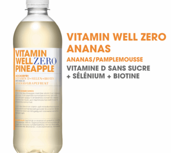 Vitamin Well Zero Pineapple · Eau vitaminée · Ananas&amp;Pamplemousse 500ml