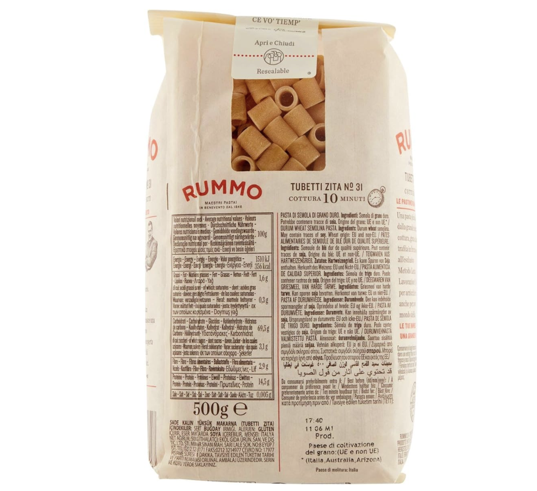 RUMMO Pâtes Tubetti Zita N°31 - 500 g – Image 2