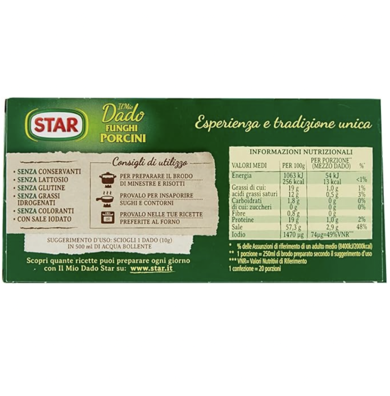 Star Il mio Dado Champignon - 100 g - Bouillon