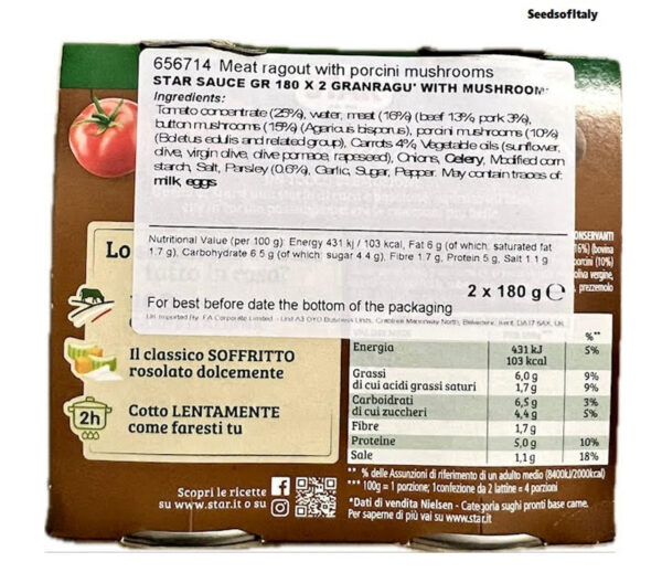 Gran ragù Star champignon Sauce italienne - 2x180g – Image 2