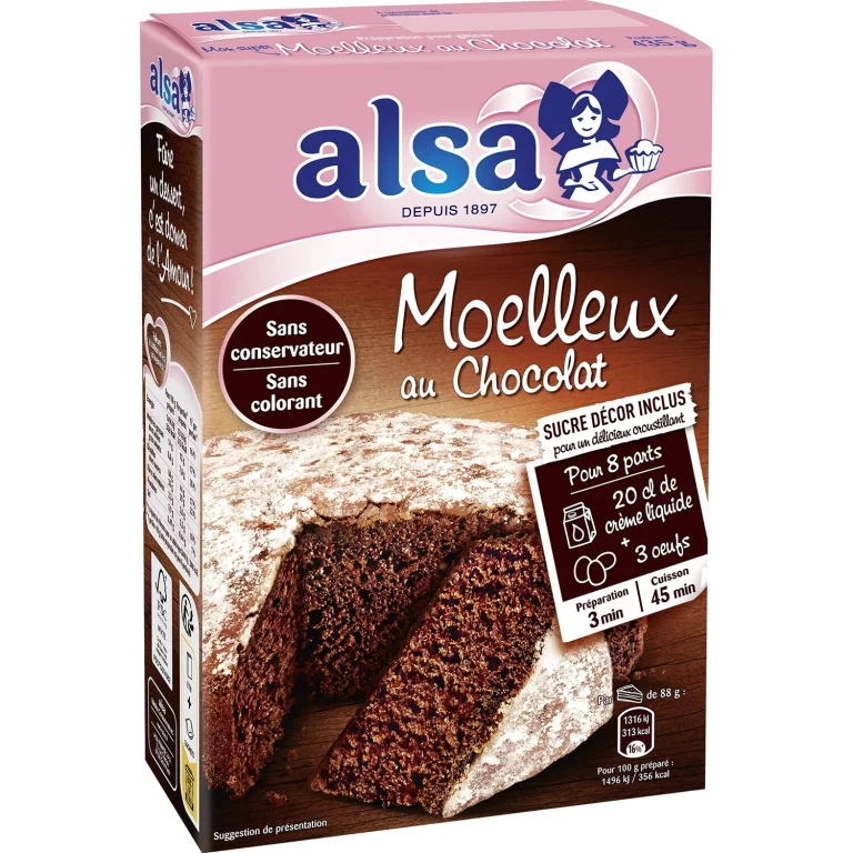 Préparation gâteau Moelleux au chocolat ALSA - 435g