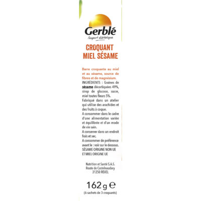 Gerblé Biscuit croquant miel sésame - 162g