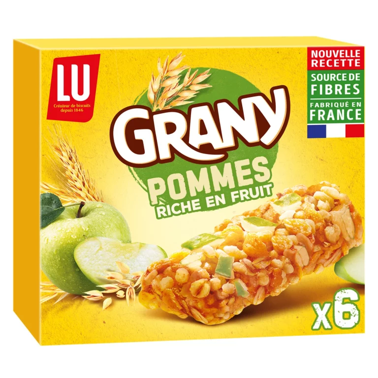 LU Barres de céréales aux pommes Grany - 165g
