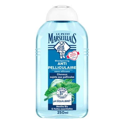 Shampoing Anti-pelliculaire Menthe & Huile Bio LE PETIT MARSEILLAIS - 250ml