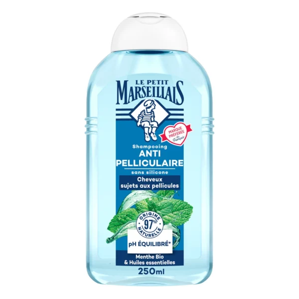 Shampoing Anti-pelliculaire Menthe & Huile Bio LE PETIT MARSEILLAIS - 250ml