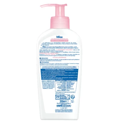 Lait Démaquillant Antidessèchement Peau Sensible MIXA - 200ml