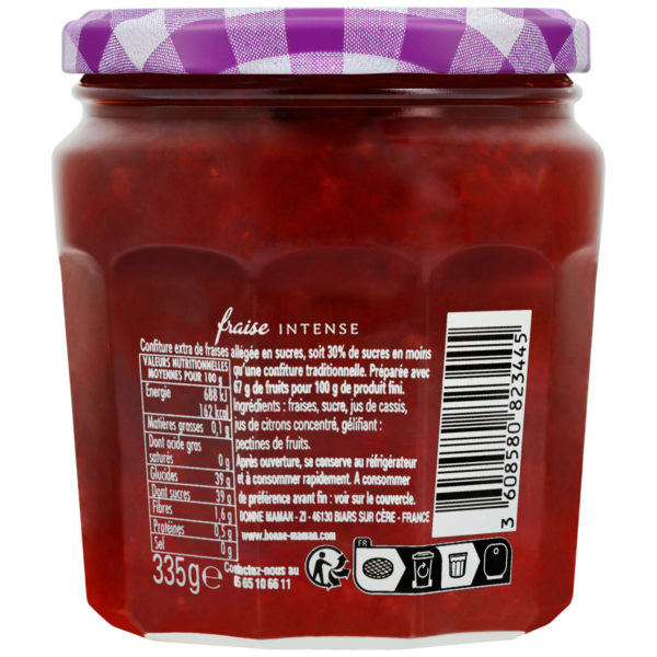 Confiture fraise intense BONNE MAMAN - 335g – Image 2