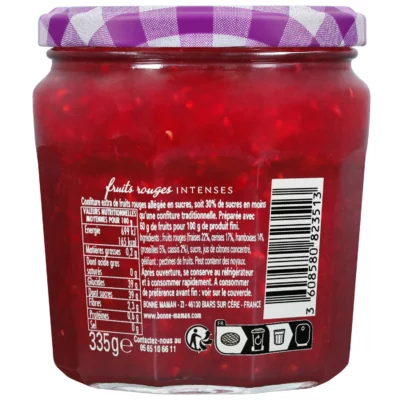 Confiture fruits rouges intense BONNE MAMAN - 335g
