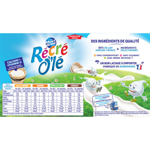 Crème dessert assortiment RECRE O'LE - 12x