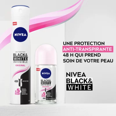 Déodorant Bille Anti-transpirant Black&White NIVEA - 50ml