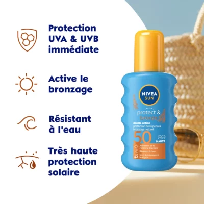 Crème Protection Solaire Spray FPS 50 Bronze NIVEA SUN - 200ml