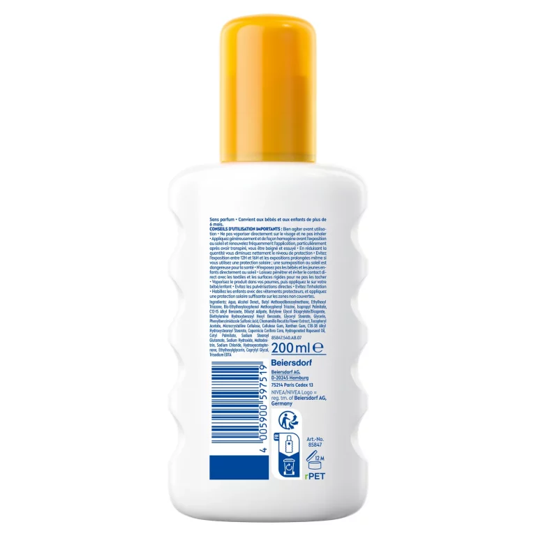 Crème Solaire Spray Bébé & Enfants FPS 50+ NIVEA SUN - 200ml