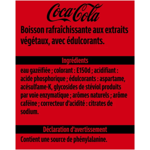 Coca Cola Zero sans sucre - 1L – Image 2