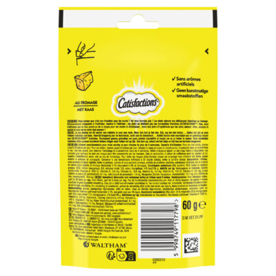 Friandise pour chat au fromage CATISFACTIONS - 60g