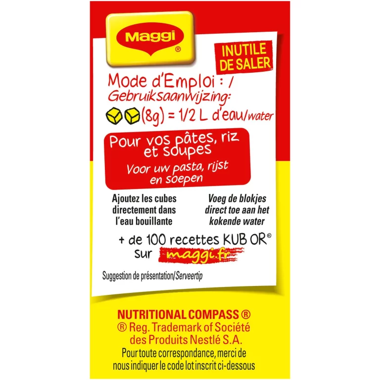 KUB OR Bouillon en cubes - x32