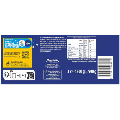 Lu Biscuits fourrés au chocolat Prince - 3x300g
