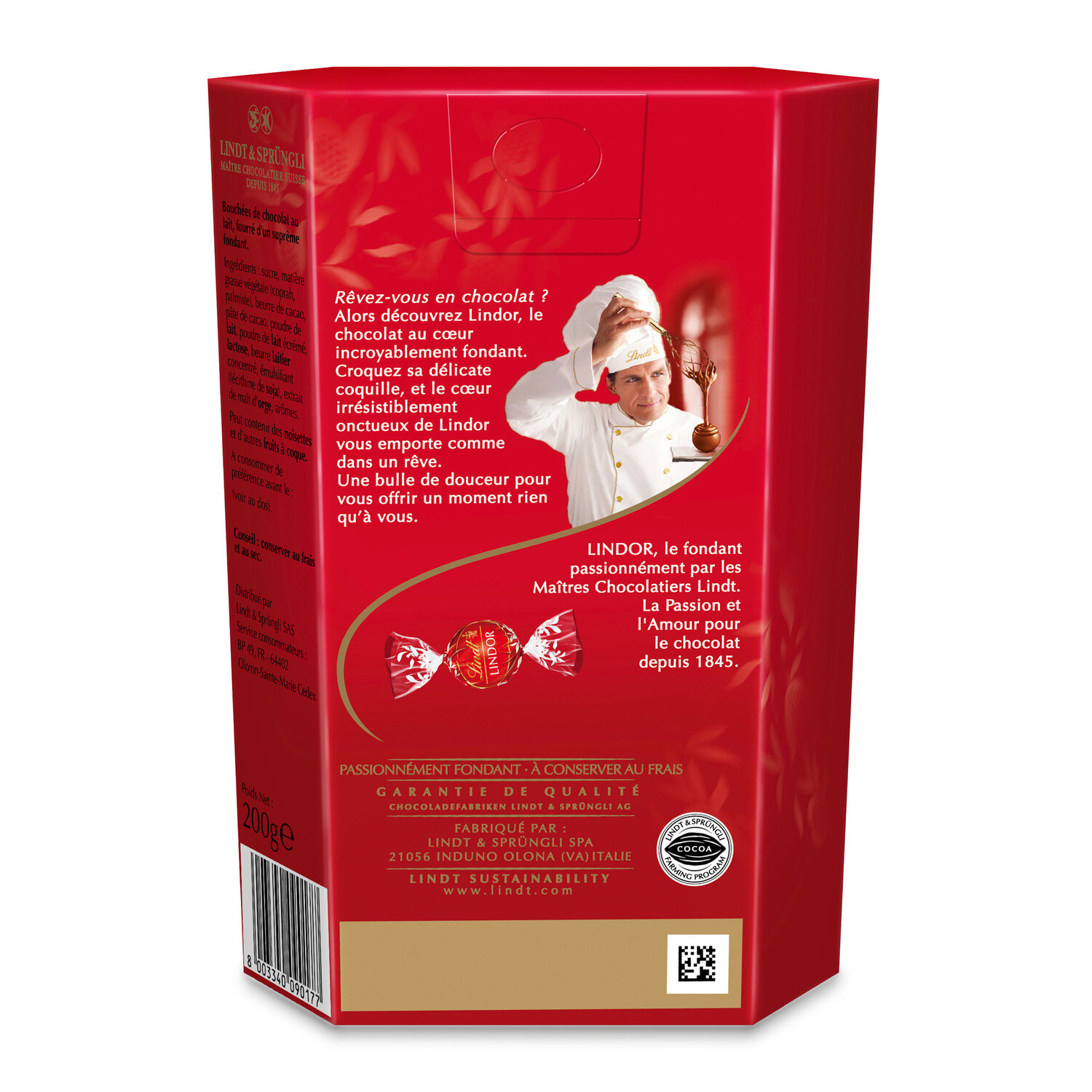 Chocolats Lindor au lait - 200g – Image 2