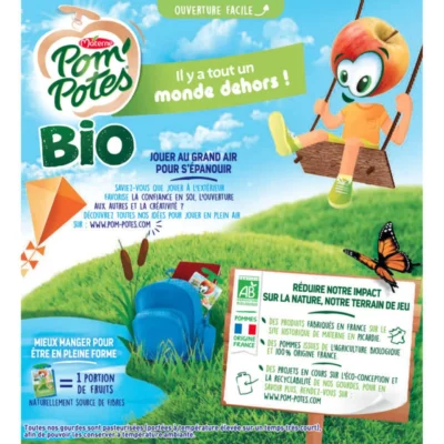 Pom'Potes Bio Pomme Golden 4x90g
