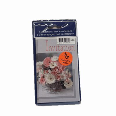 Carte de voeux - Invitation 2 x6 avec enveloppes