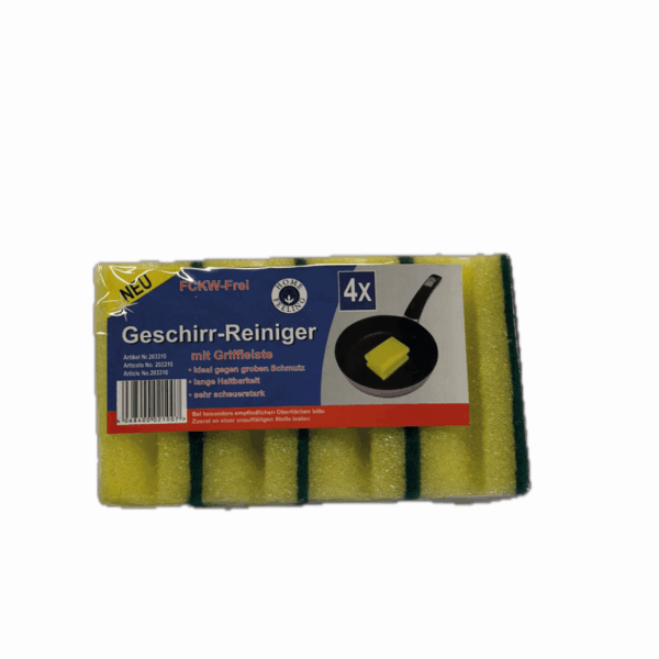 Éponge ménagère à récurer x4