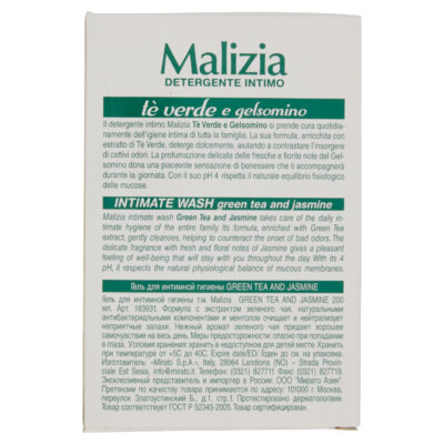 Malizia Nettoyant Intime Thé vert - 200 ml