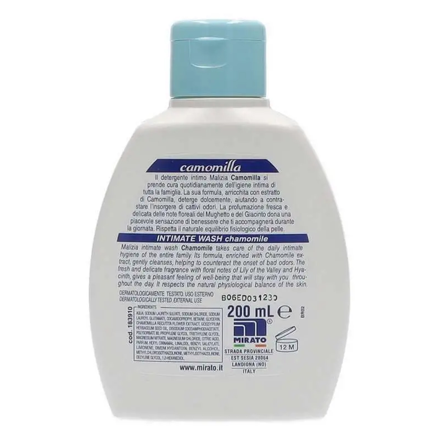 Malizia Nettoyant Intime Camomilla - 200 ml – Image 2