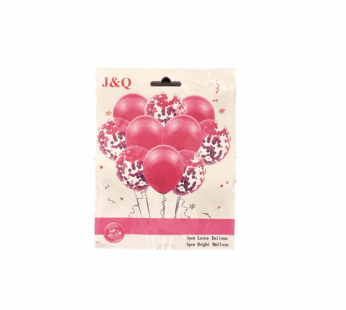 Lot de 5 ballons roses J&Q
