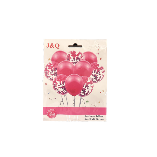 Lot de 5 ballons roses J&Q
