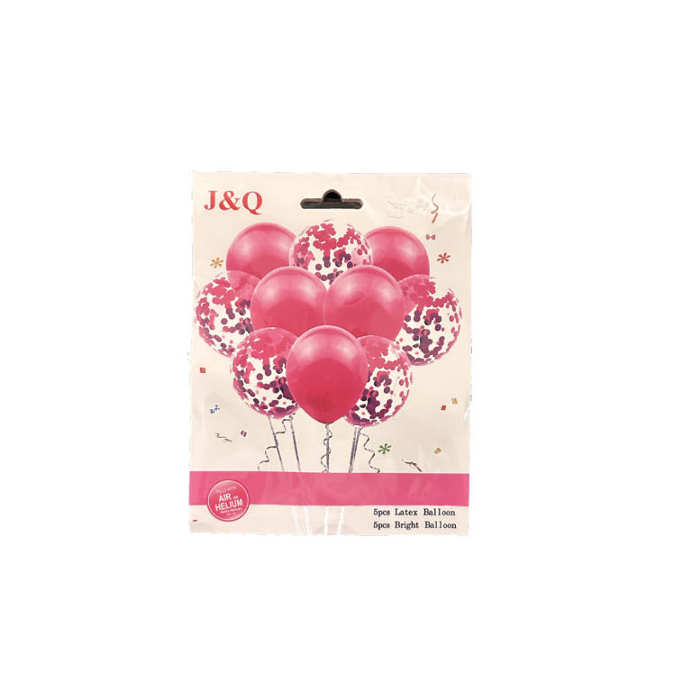 Lot de 5 ballons roses J&Q