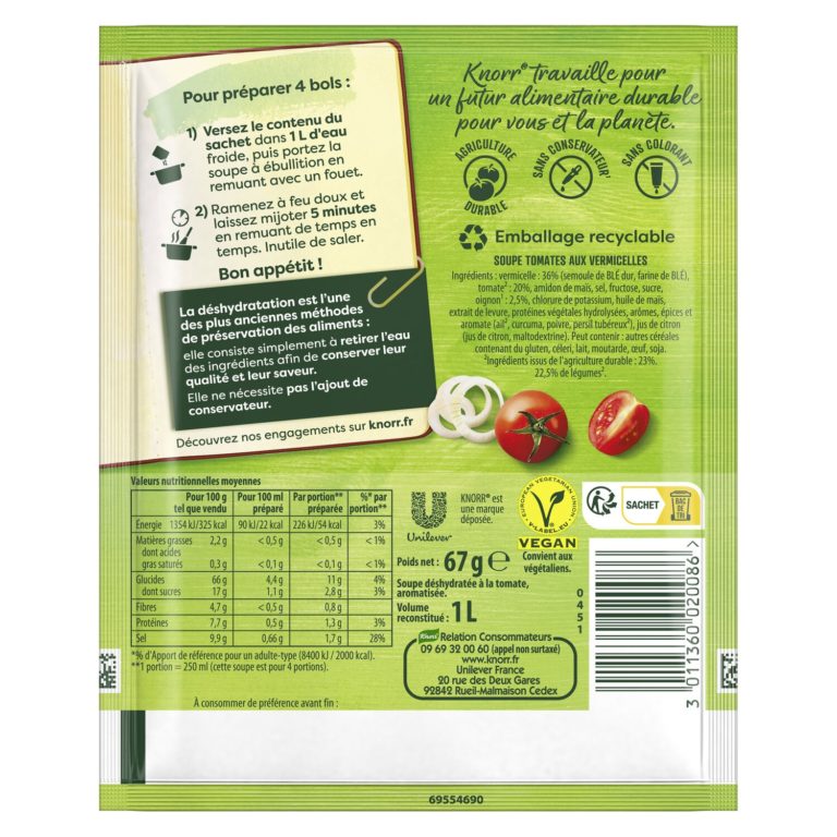 Knorr Soupe Tomates aux Vermicelles - 67g