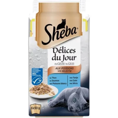 Sheba Délices du jour en gelée Poisson - 6x50g