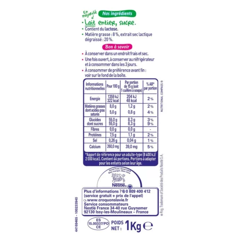 Nestlé Lait concentré sucré - 1kg