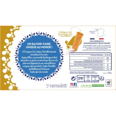 Gavottes Biscuits crêpe dentelle nature - 125g