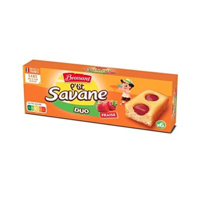 Brossard P'tit Savane Gâteau Roulo duo fraise x6 - 150g