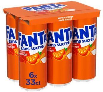 Fanta orange sans sucres – 6x33cl