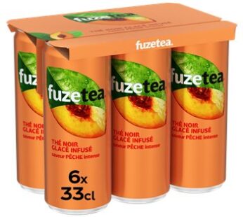 Fuze Tea Thé glacé Pêche Intense – 6x33cl