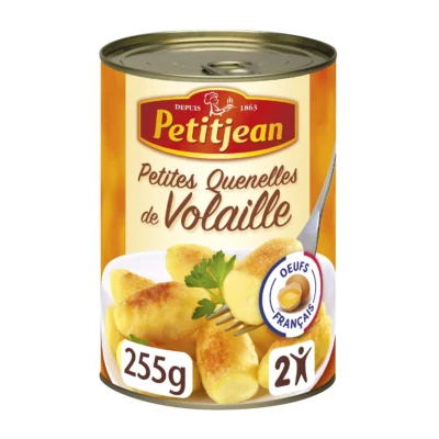 Petites quenelles de volaille au naturel PETIT JEAN - 255g