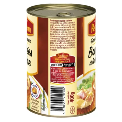 Garniture pour bouchées à la reine PETIT JEAN - 400g