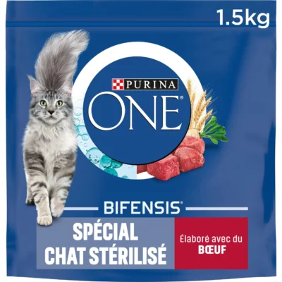 Purina ONE Croquettes pour chat Stérilisé au bœuf - 1,5kg