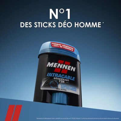 Mennen INTRACABLE Deodorant homme 72H - 90g