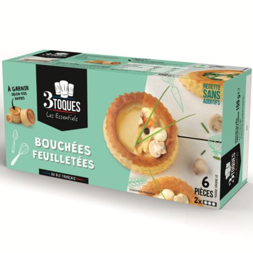 3 TOQUES Bouchées feuilletées à garnir - 2x3 pcs