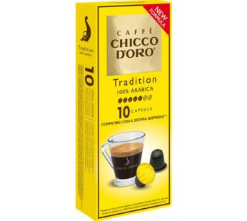 Chicco D’Oro Capsules de Café Tradition 100% Arabica -10x