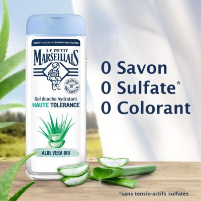Le petit Marseillais Gel Douche haute tolérance Aloe Vera - 400ml